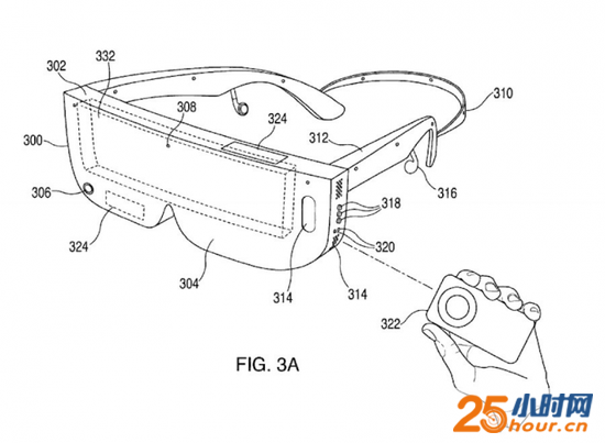 苹果头戴式设备的专利图案描述