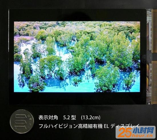 JDI 展示的 5.2 英寸 AMOLED 屏幕