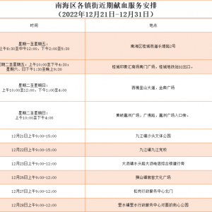 扩散！南海血站库存告急